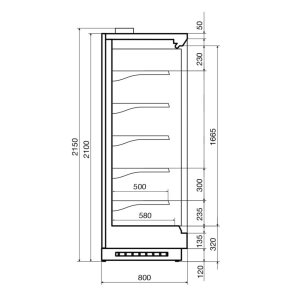 Горка холодильная Dazzl Vega SG 080 H210 190 - Изображение 3