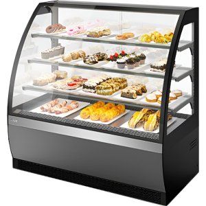 Витрина кондитерская Chilz VETE LUX 130 серый матовый, шлифованная нержавейка