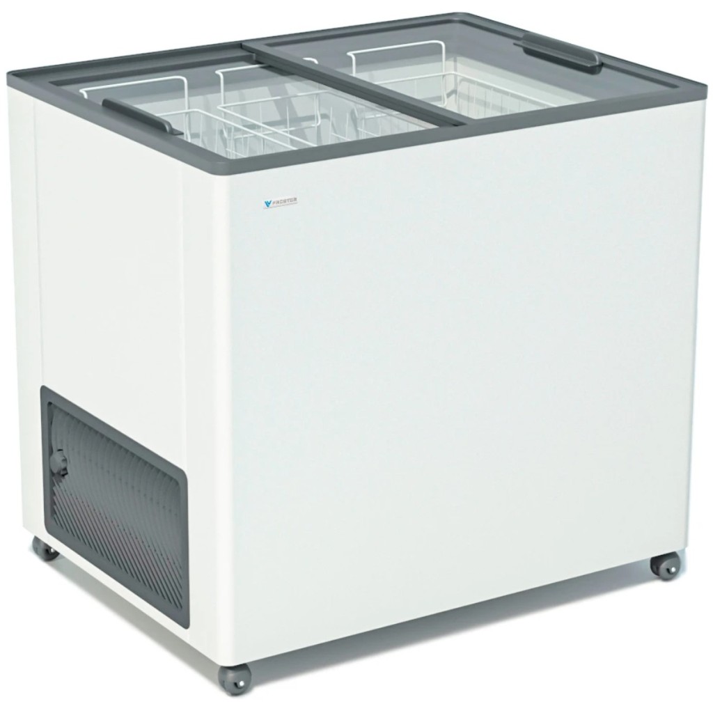Ларь морозильный с прямым стеклом Frostor F 250 C серый