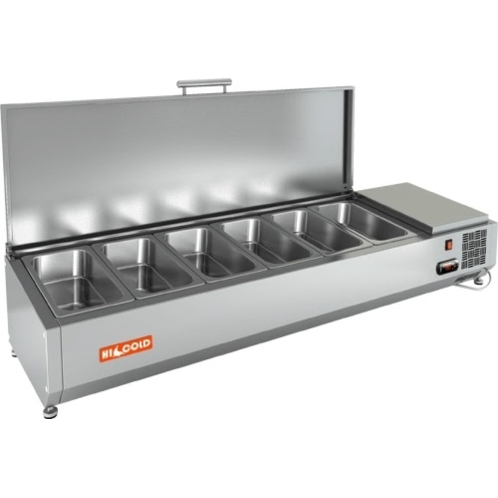 Витрина холодильная для ингредиентов HICOLD VRTU 1425 к PZ4 (1/3)