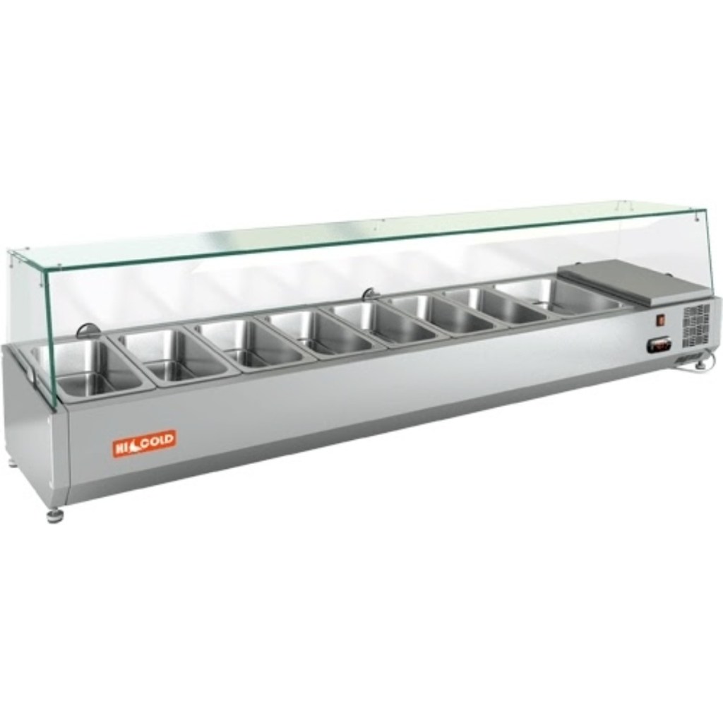 Витрина холодильная для ингредиентов HICOLD VRTG 1835 к PZ3 (1/3)
