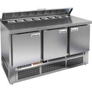 Стол холодильный для салатов HiCold SLE2-111GN (1/6) М с крышкой