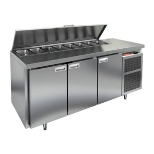 Стол холодильный для салатов HiCold SL1-111GN (1/3) O с крышкой