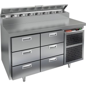 Стол холодильный для пиццы HiCold PZ2-33GN (1/6)